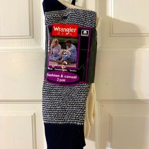 Vintage 90’s NWT Wrangler Navy Natural Cotton Blend Socks